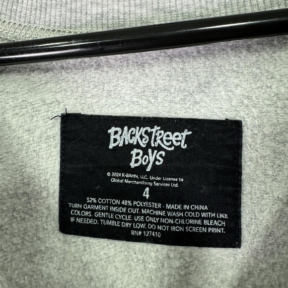Backstreet Boys Sweatshirt Womens 4 Gray Fleece Crew Neck Band Graphic Pullover - Picture 3 of 6